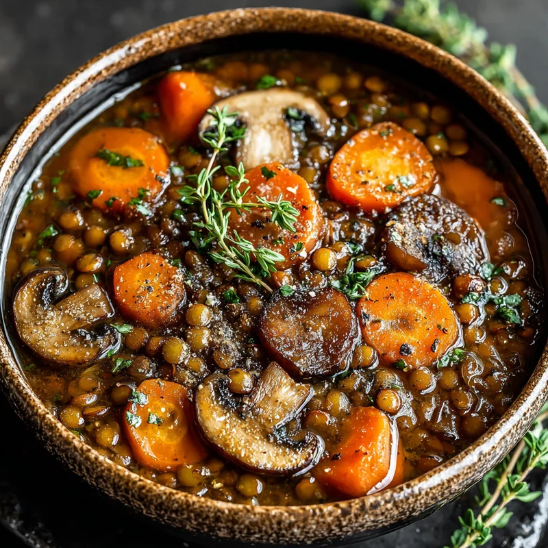 Serious Mushroom and Lentil Stew