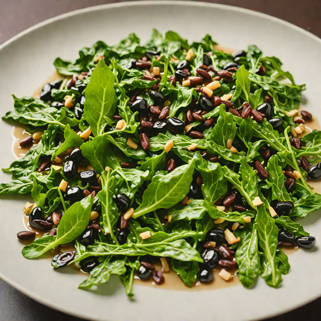 Sautéed Seasonal Greens with Garlic and Fermented Black Beans