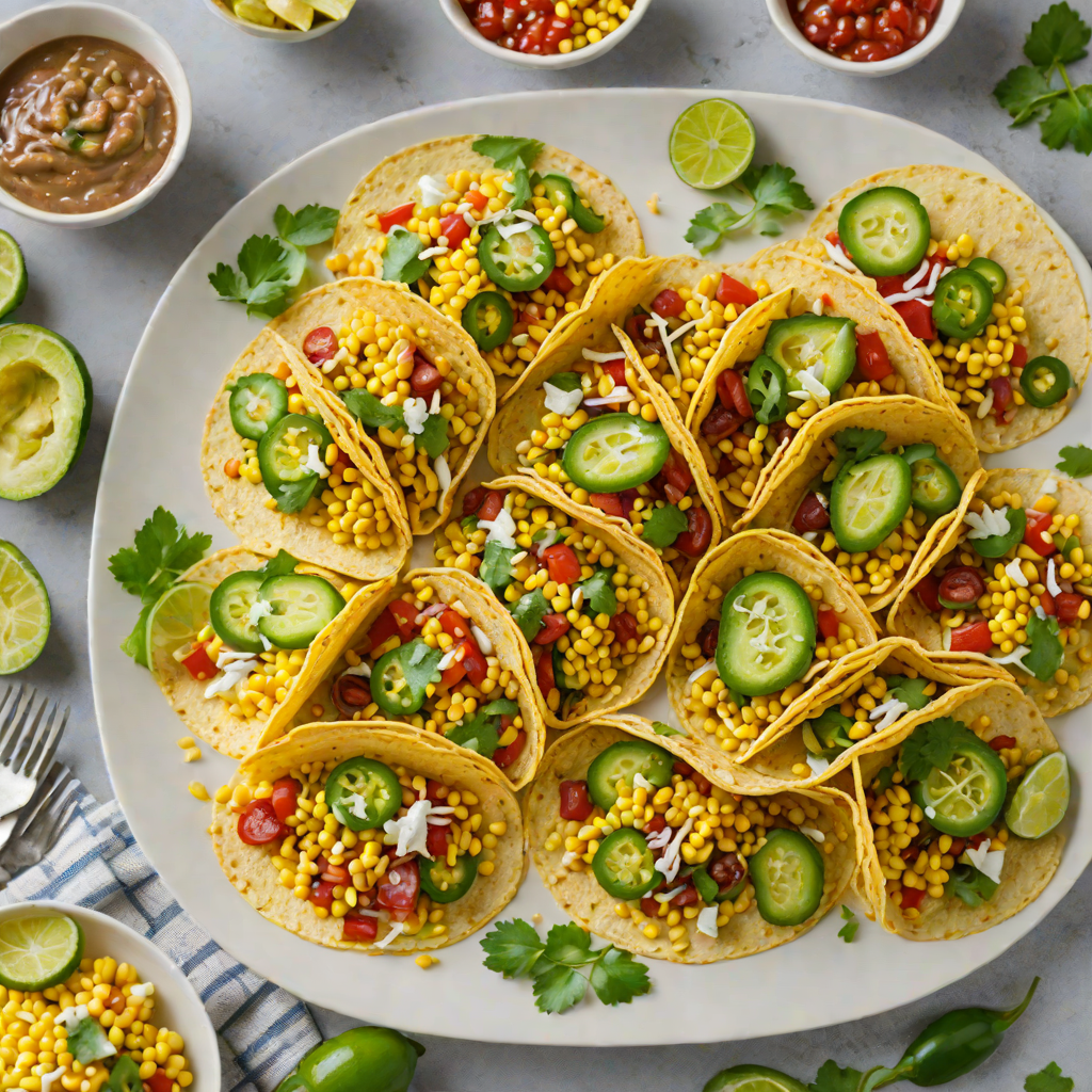 Sheet Pan Jalapeño and Roasted Corn Tacos