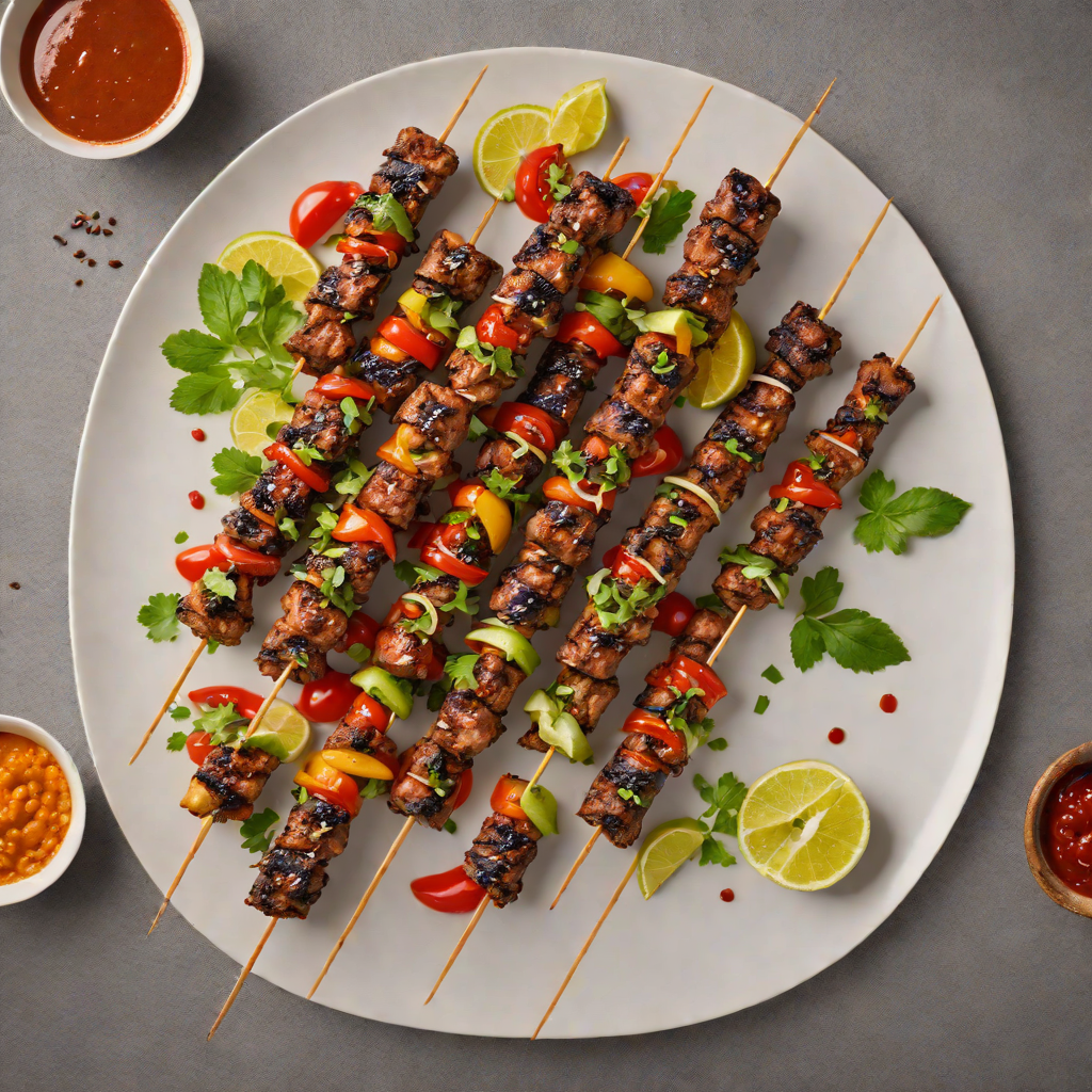 Grilled Maasai-Inspired Spiced Lamb Skewers with Pili Pili Sauce