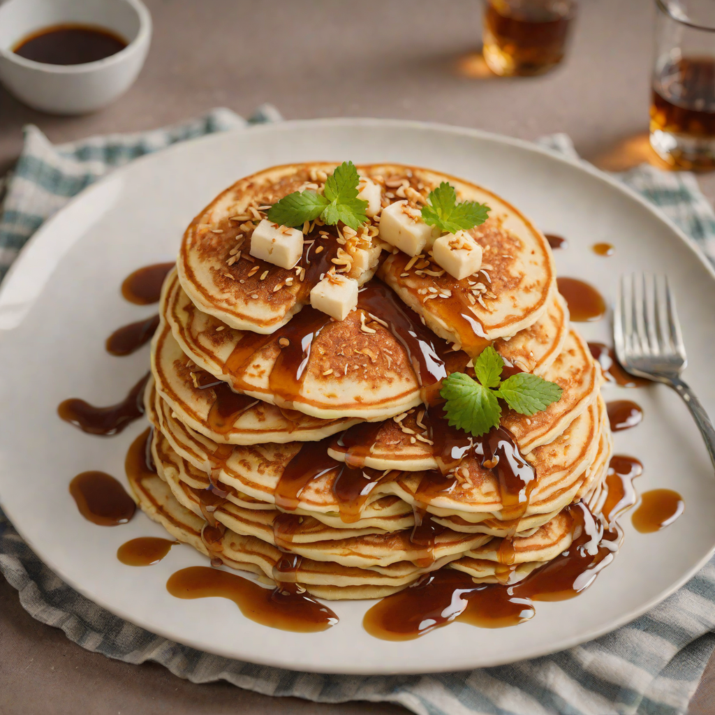 Spiced Cassava and Coconut Pancakes with Tamarind Syrup