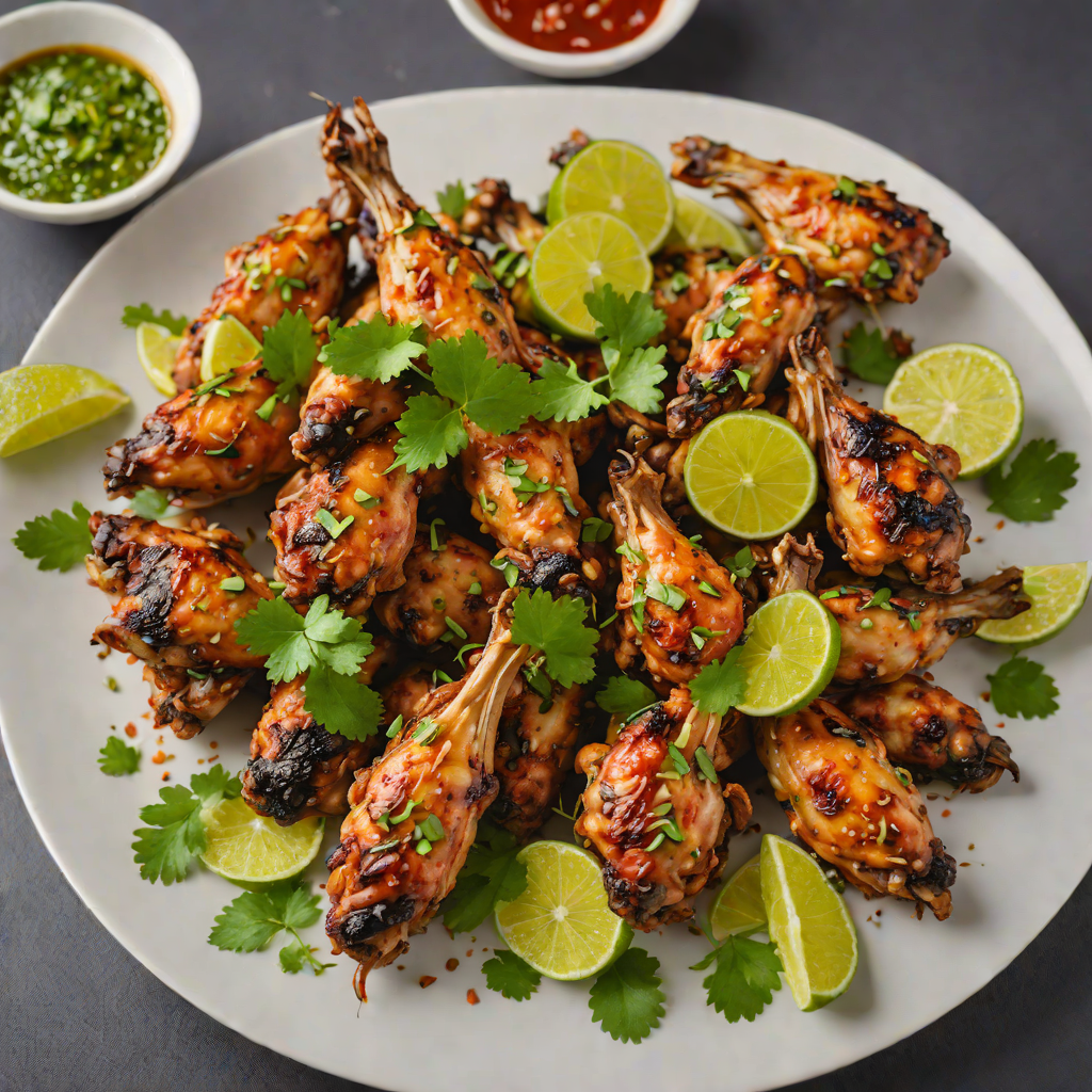 Northeastern Thai Grilled Chicken Wings with Lime and Herbs