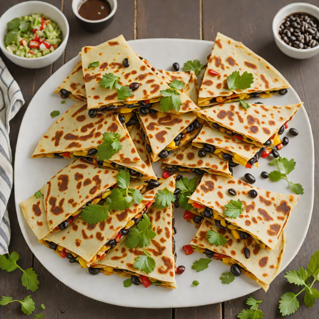 Pan-Seared Plantain and Black Bean Quesadillas