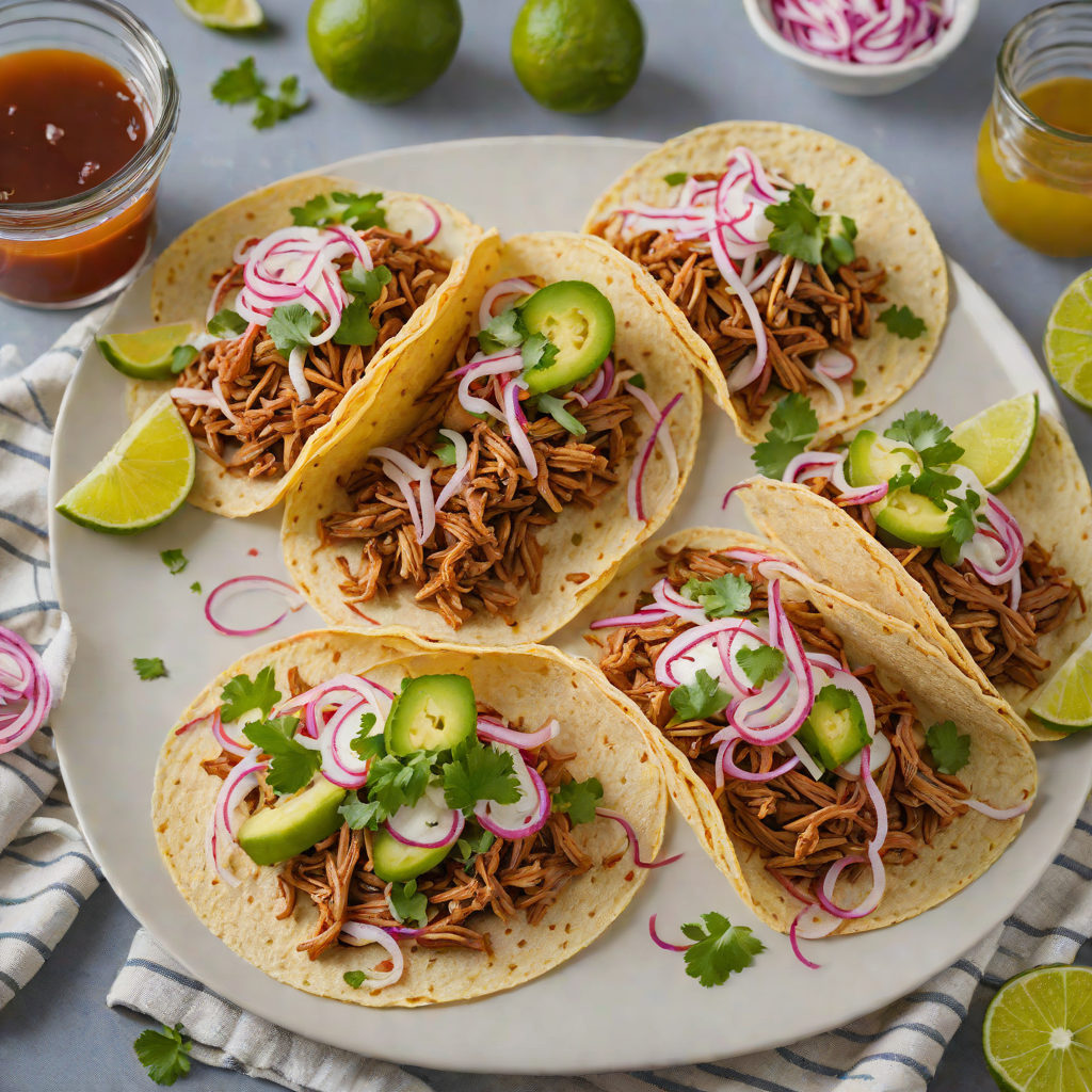 Slow Cooker Tex-Mex Pulled Pork Tacos with Pickled Onions