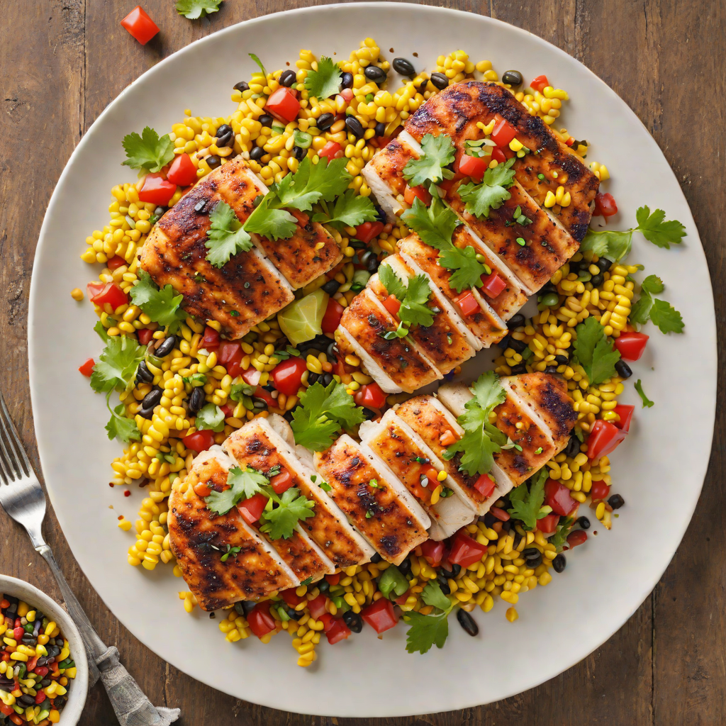 Pan-Seared Chicken with Spicy Dry Rub and Charred Corn Salsa