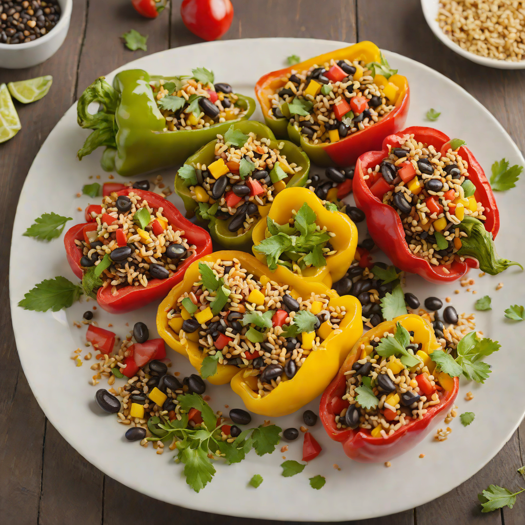 Tex-Mex Stuffed Bell Peppers with Black Beans and Quinoa