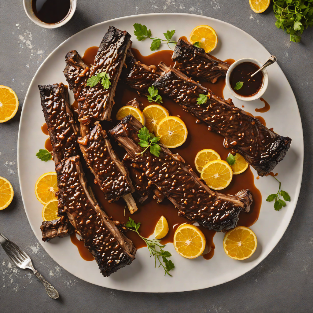 Slow-Cooked Brazilian Beef Ribs with Spiced Citrus Glaze