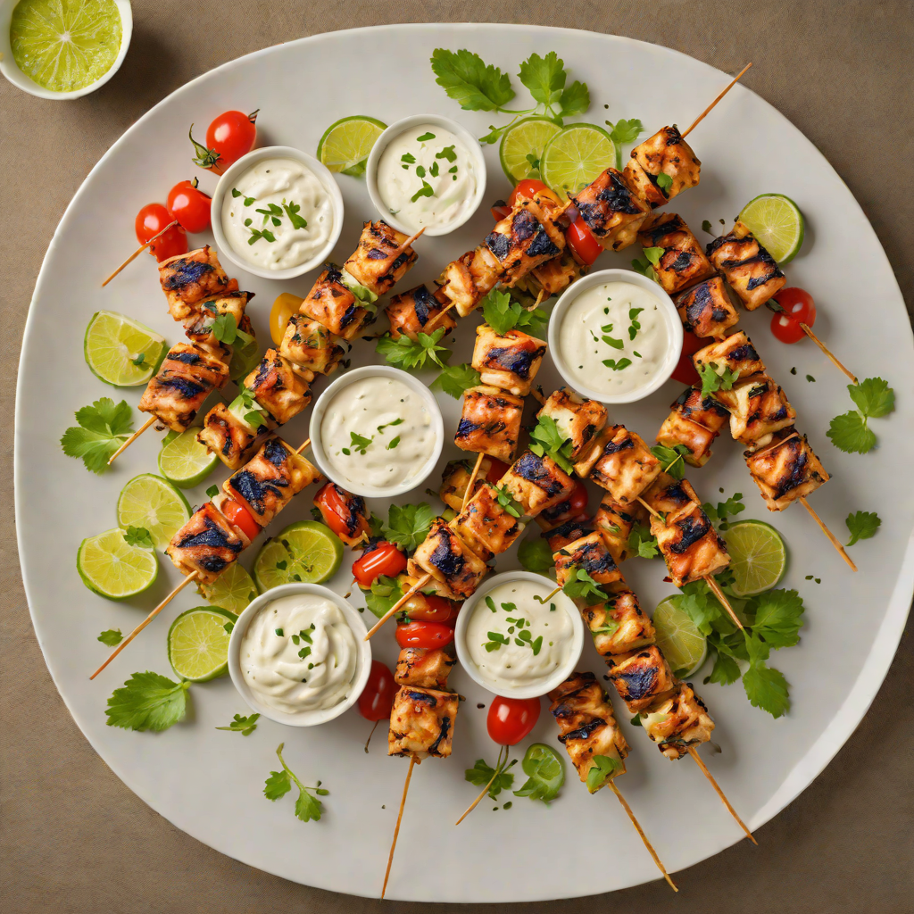 Sour Yogurt-Marinated Grilled Chicken Skewers