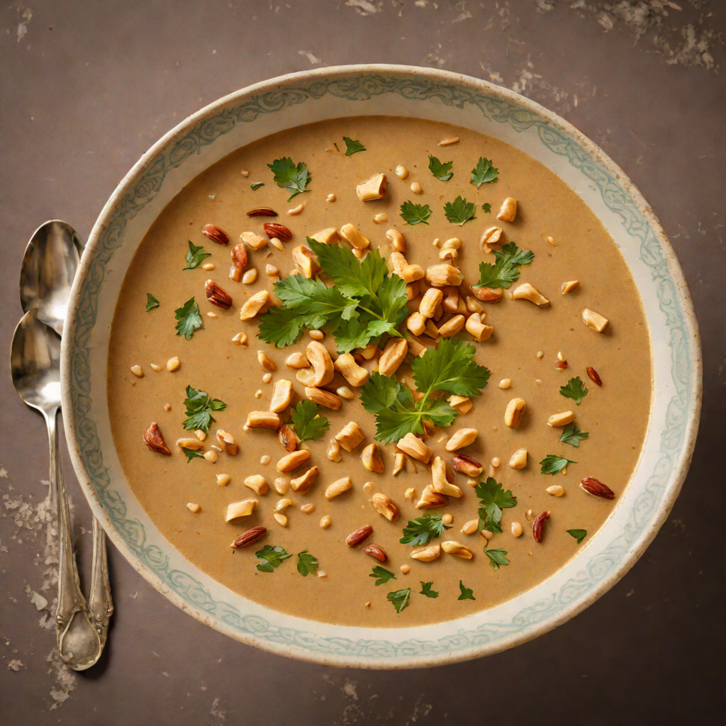Roasted Peanut and Ginger Soup with Nigerian Spice