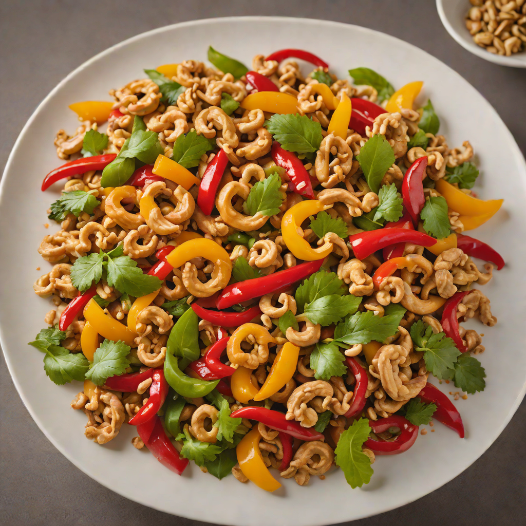 Stir-Fried Pork with Bell Peppers and Cashews