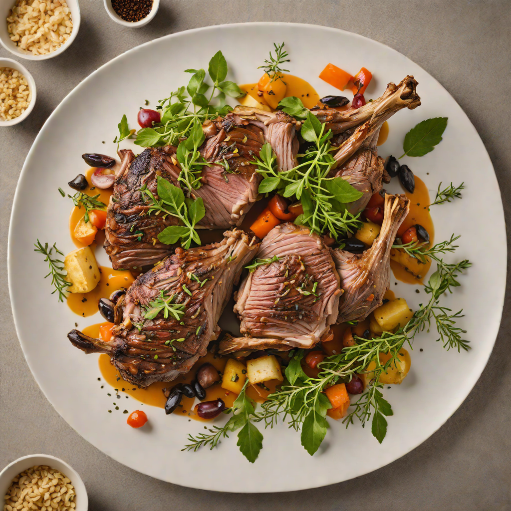 Slow-Roasted Lamb Shoulder with Mediterranean Herbs