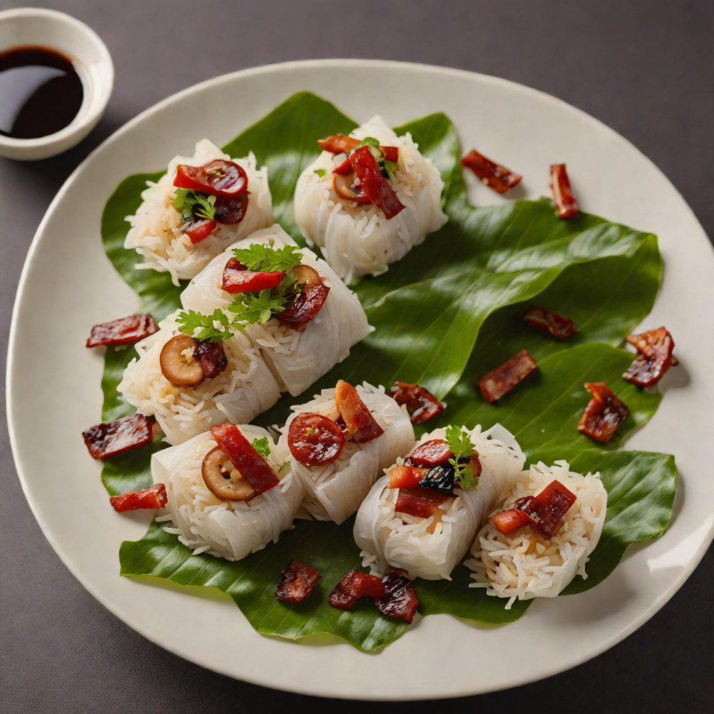 Lotus Leaf-Wrapped Sticky Rice with Mushrooms and Chinese Sausage