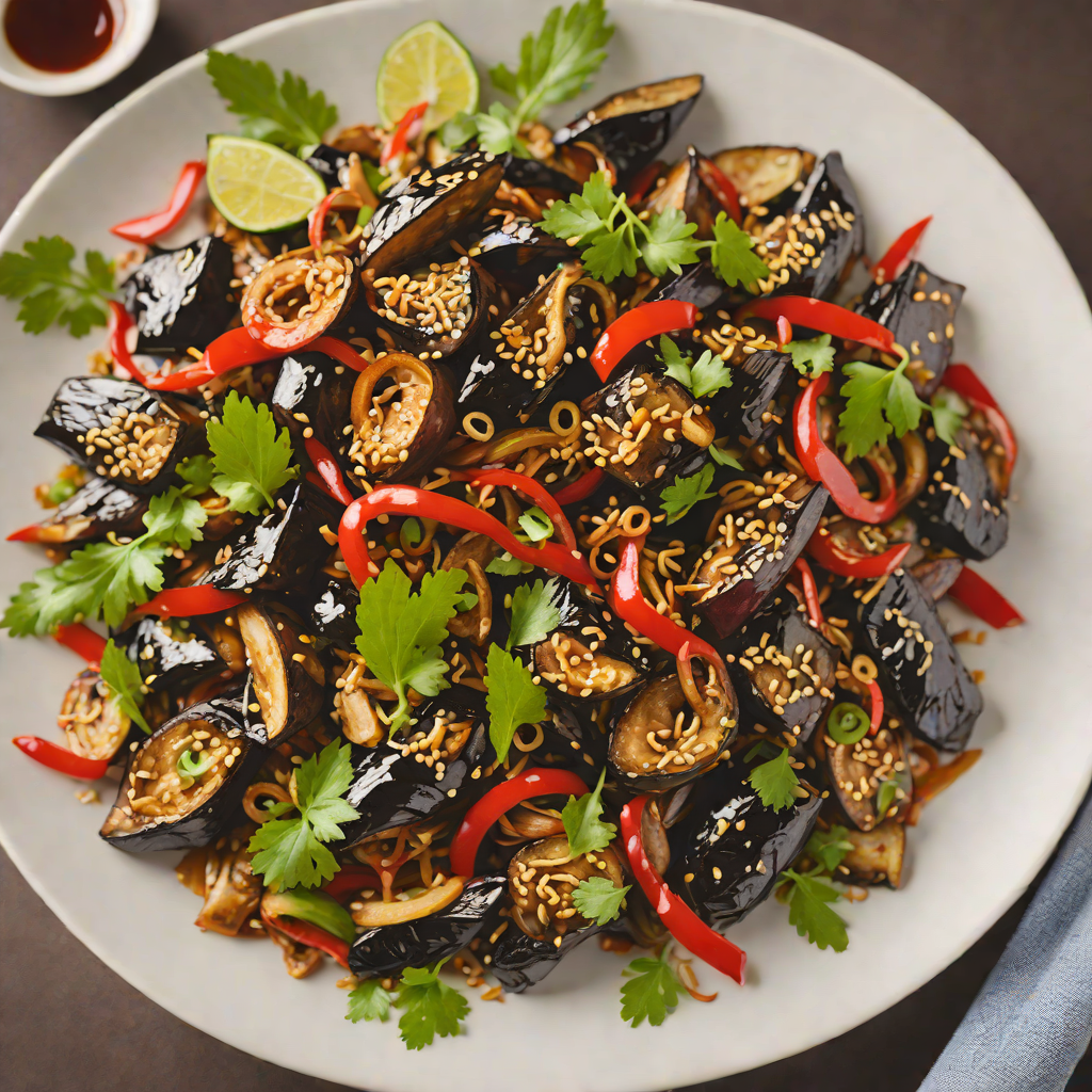 Sour and Spicy Hunan Eggplant Stir-Fry