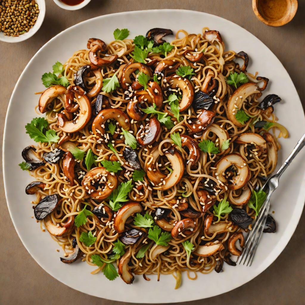 Caramelized Onion and Shiitake Mushroom Stir Fry with Garlic Soy Glaze