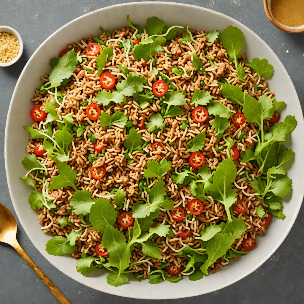 Spicy Larb Salad with Ground Pork and Toasted Rice