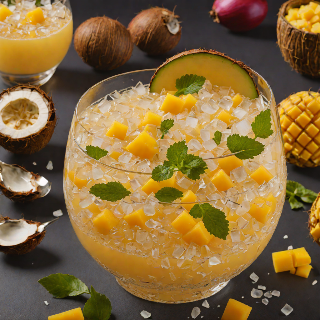 Coconut and Mango Non-Alcoholic Punch Bowl