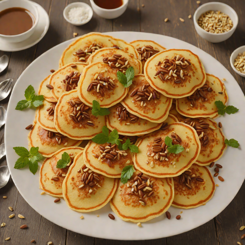Atayef-Inspired Ethiopian Coffee Cardamom Pancakes