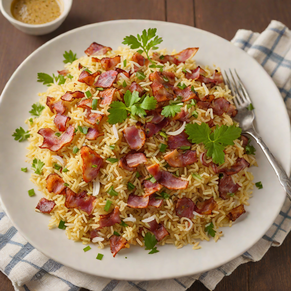 Baked Farofa with Bacon and Onions