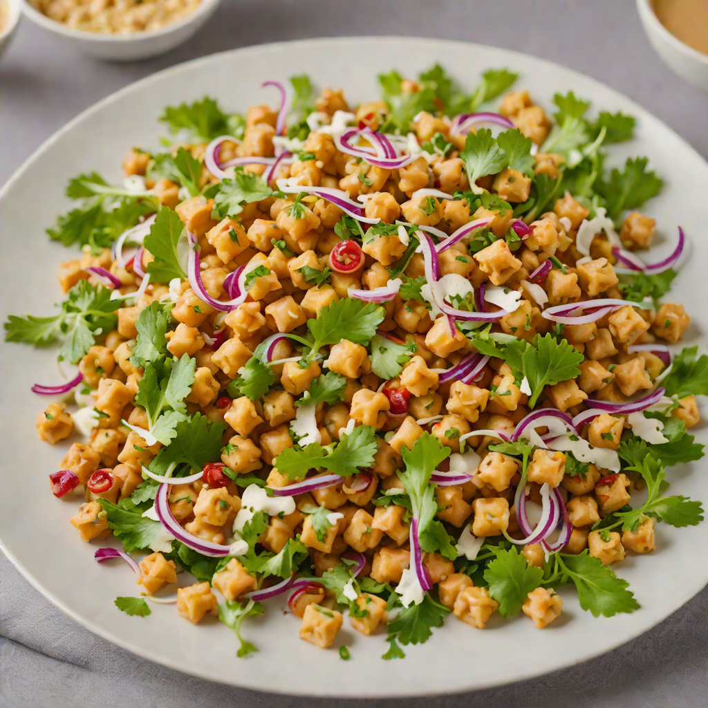 Crunchy Chickpea Salad with Tahini Dressing