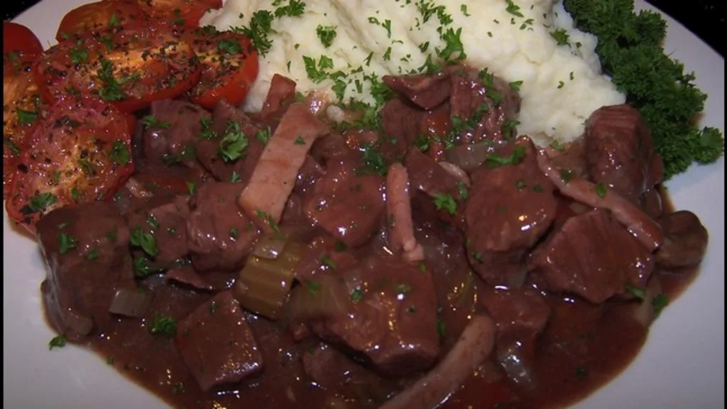 Slow-Cooked Beef with Red Wine