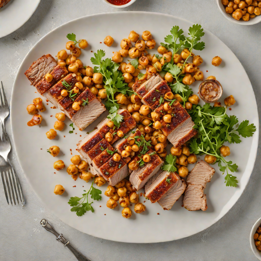 Sheet Pan Harissa-Spiced Pork Tenderloin with Roasted Chickpeas