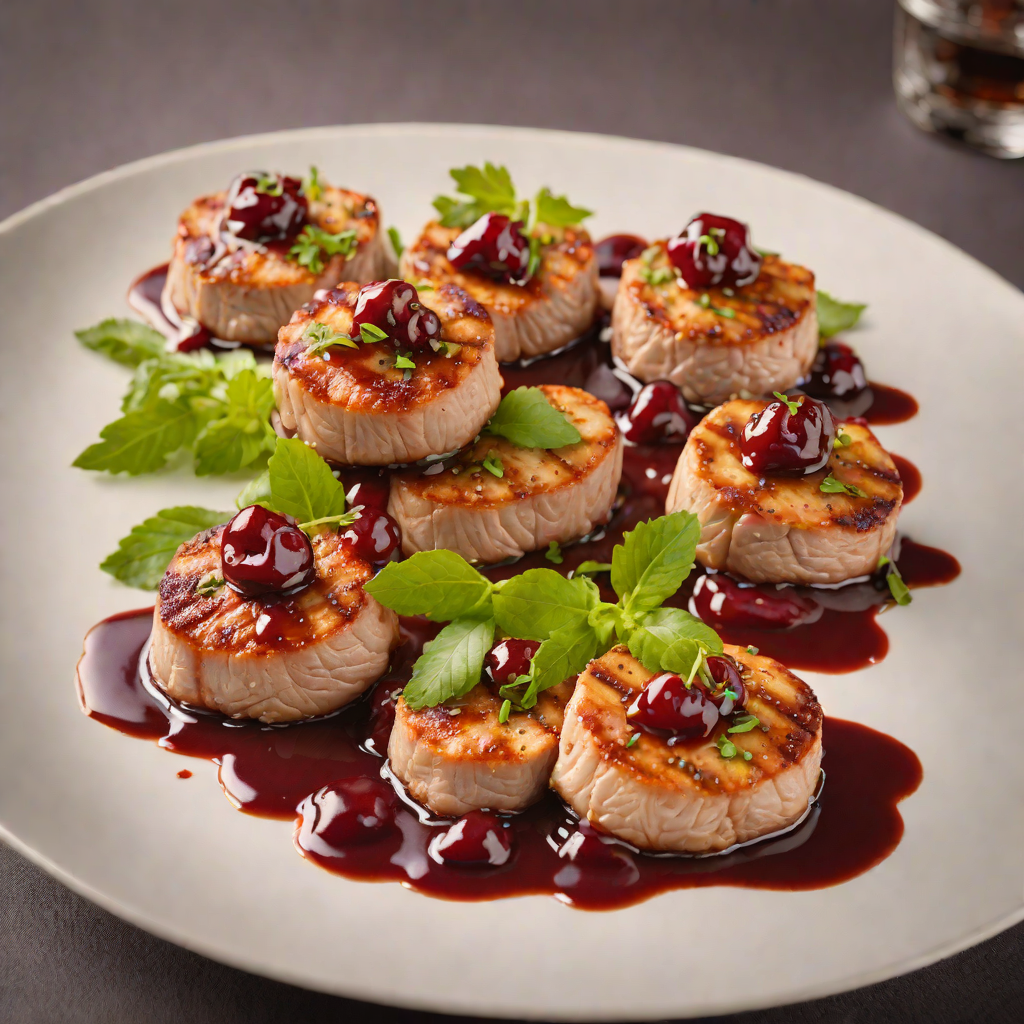 Pan-Seared Pork Medallions with Adobe-Inspired Tangy Cherry Sauce