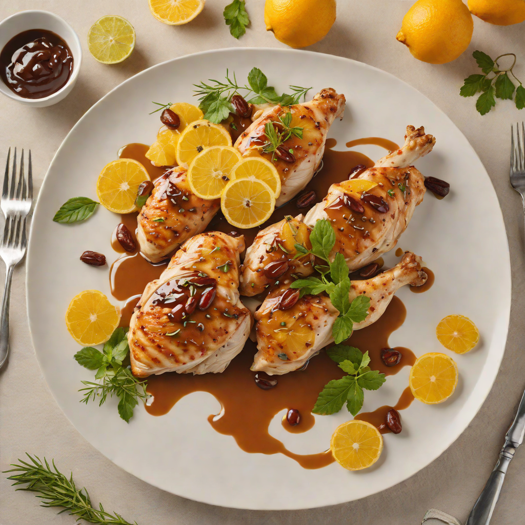 Pan-Seared Chicken with Citrus and Date Sauce