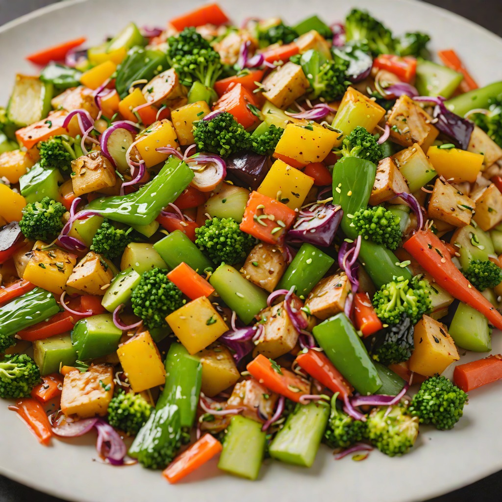 Stir-Fried Four-Vegetable Medley with Garlic Soy Glaze