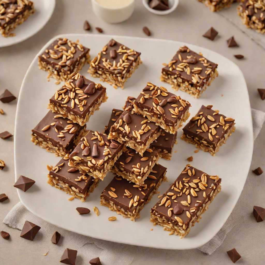 Four-Ingredient No-Bake Chocolate Oat Bars