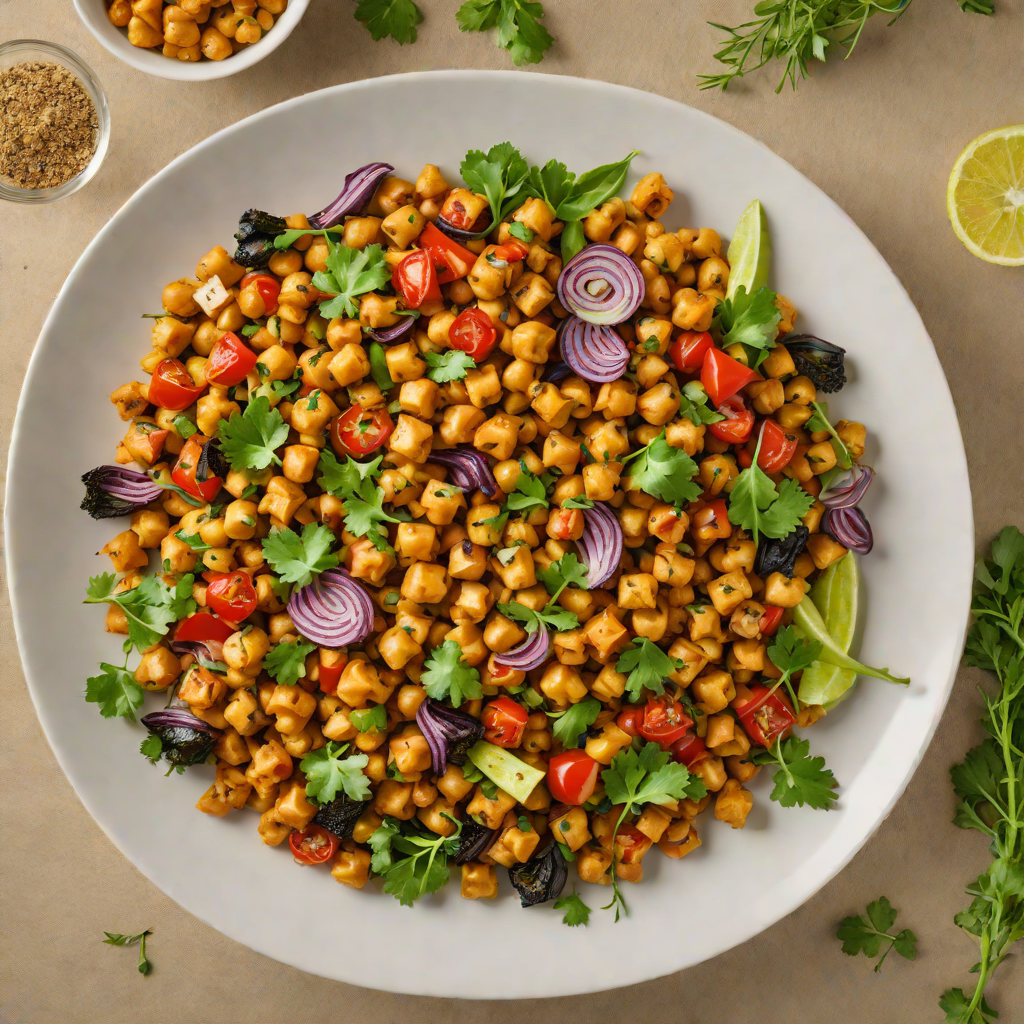 Mitmita-Spiced Roasted Chickpea and Vegetable Bowl