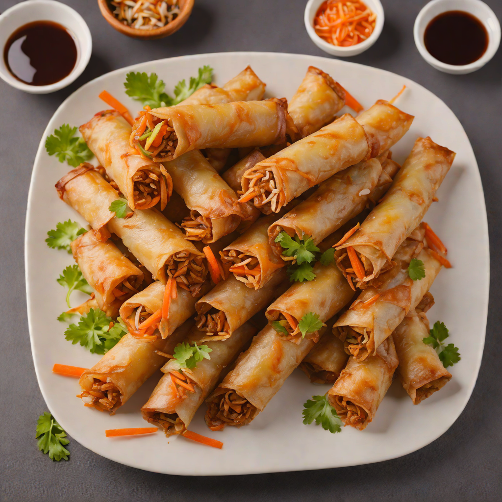 Pan-Fried Pork Lumpia with Carrots and Onions