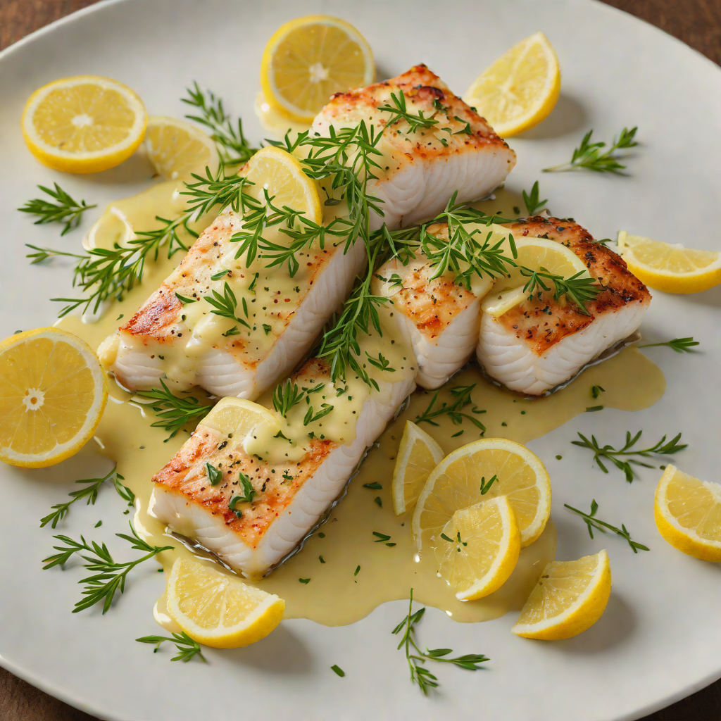 Roasted Cod with Seacoast Herb Butter and Lemon