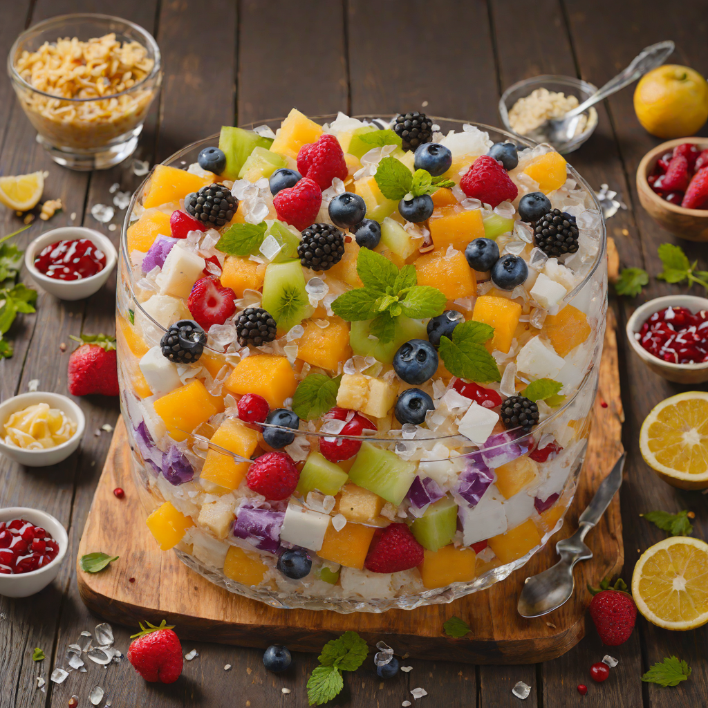 Cold Halo-Halo with Mixed Fruits and Crushed Ice