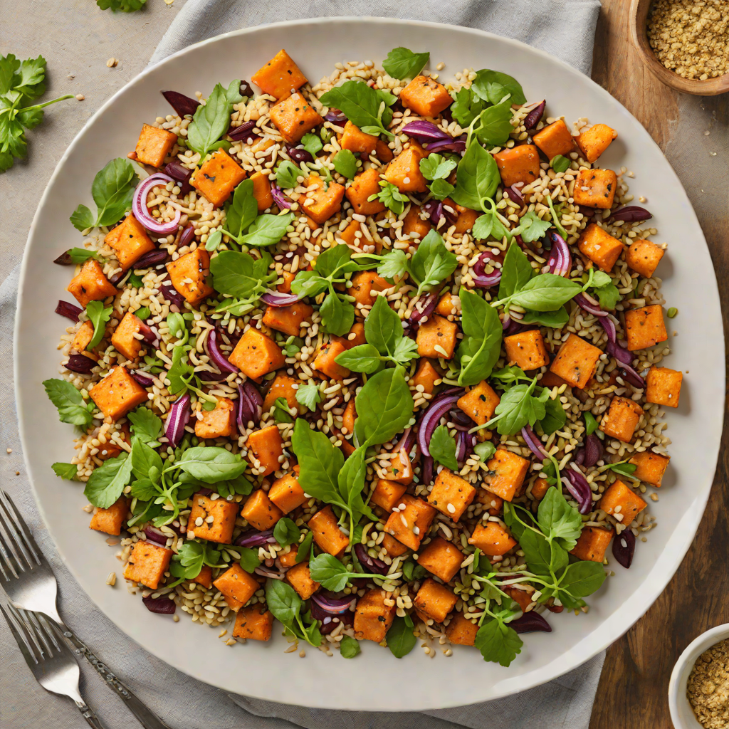 Sleep-Friendly Quinoa Salad with Roasted Sweet Potatoes