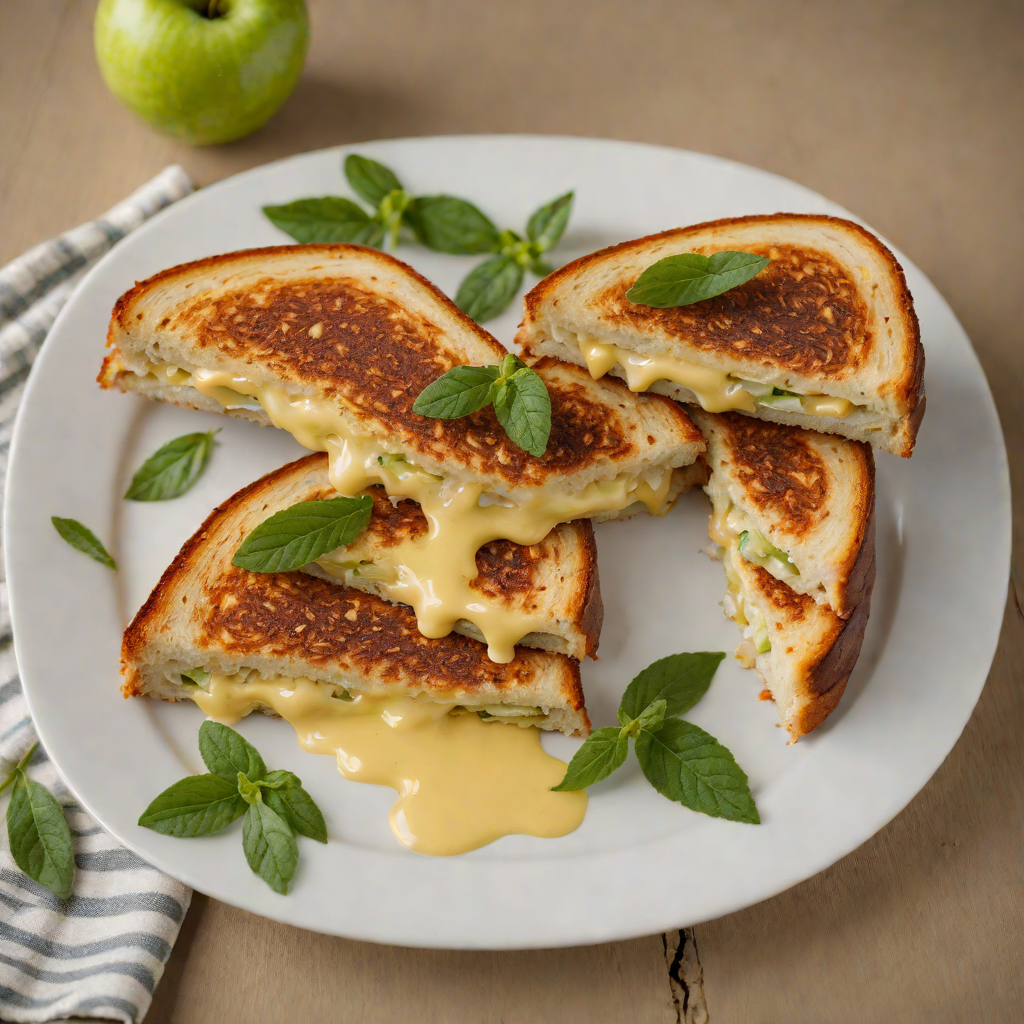 Vermont Apple and Cheddar Grilled Cheese with Sage Butter
