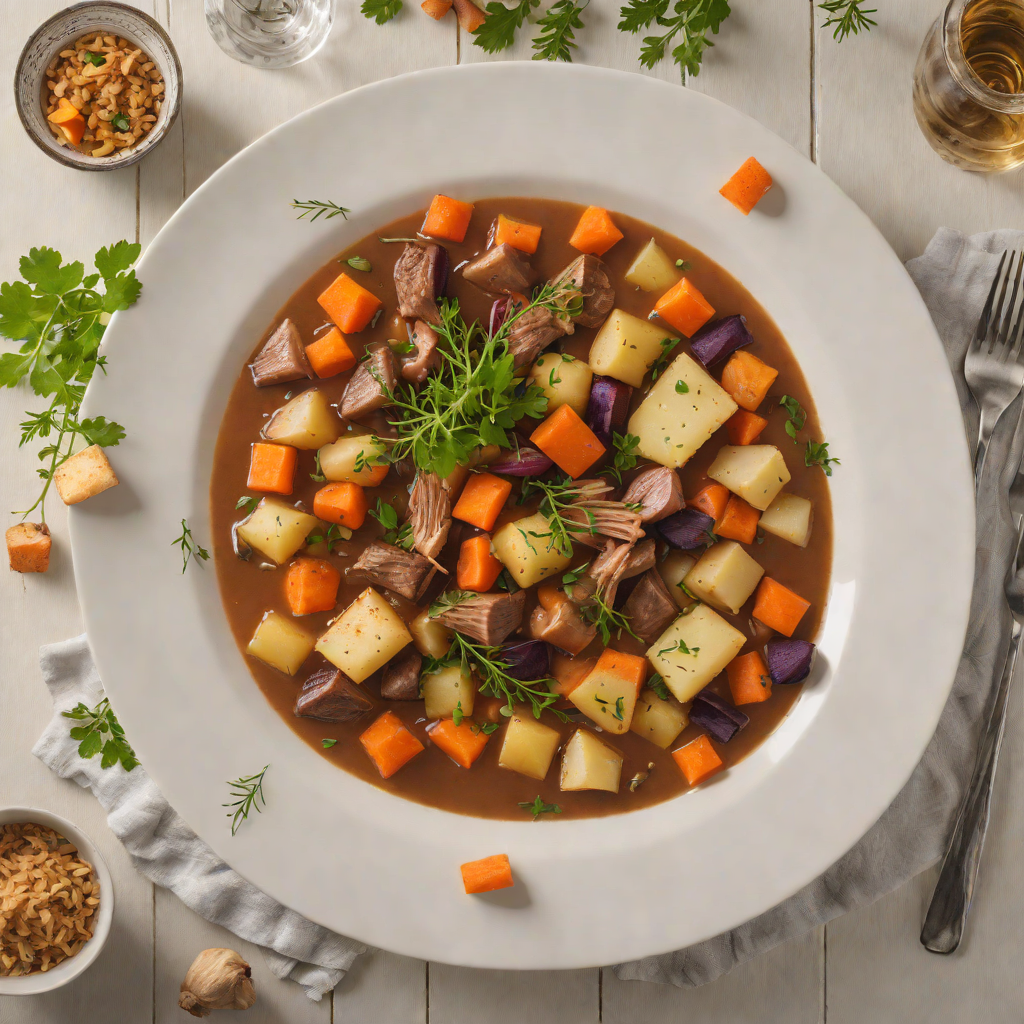Nordic Reindeer Stew with Root Vegetables