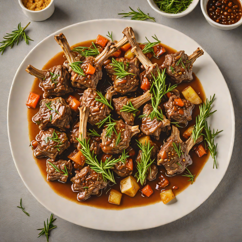 Slow-Cooked Lamb Tibs with Garlic and Rosemary
