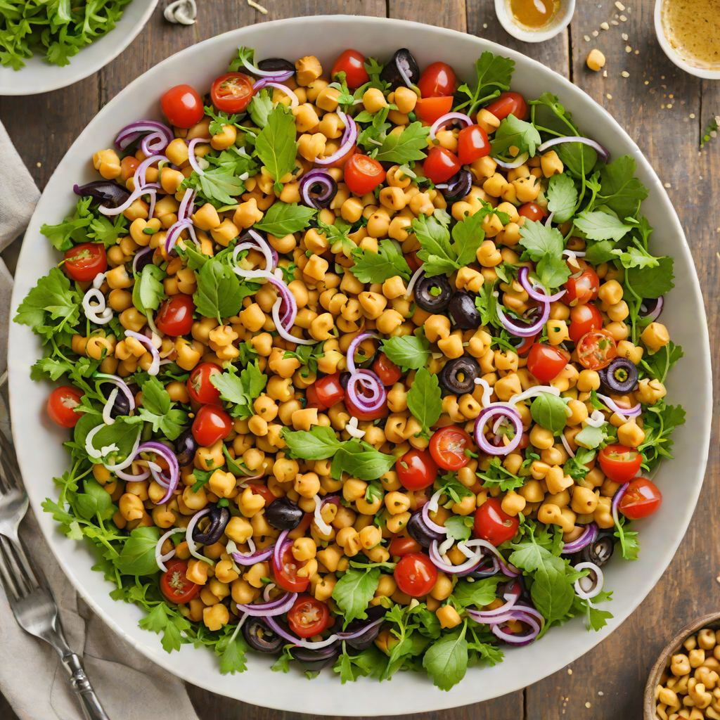 Layered Playful Mediterranean Chickpea Salad