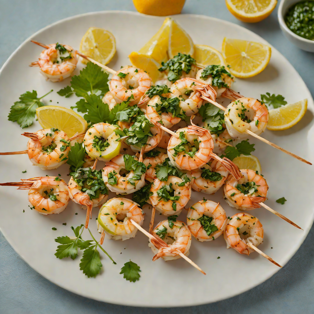 Grilled Four-Citrus Shrimp Skewers with Chimichurri