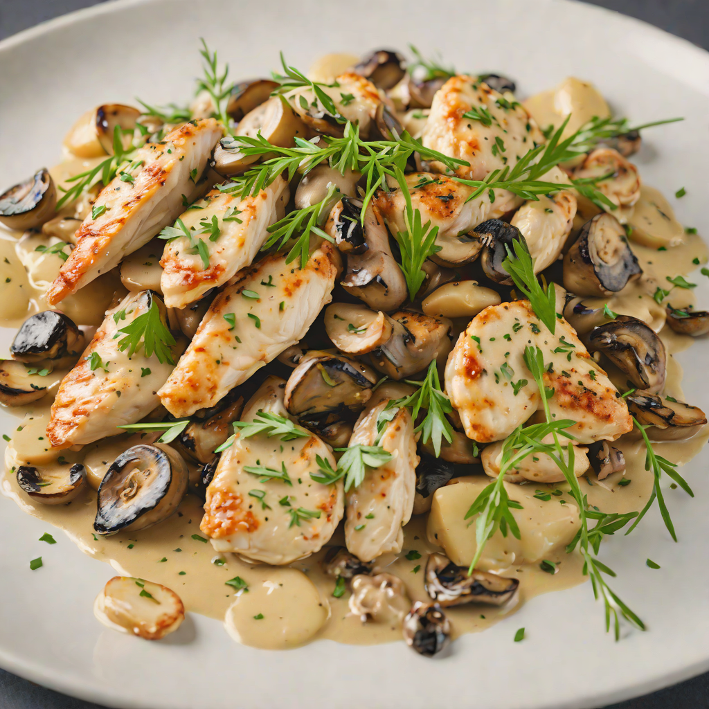 Sautéed Chicken with Tarragon Mushroom Sauce
