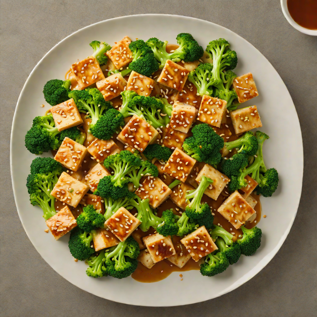 Stir-Fried Fourth Edition Tofu and Broccoli with Garlic Sauce