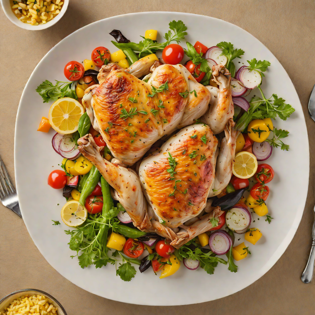 Lemon-Roasted Chicken with Summer Vegetable Medley