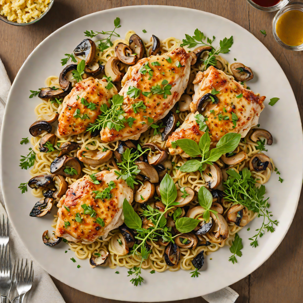 Sautéed Garlic Butter Chicken with Mushroom and Herb Blend