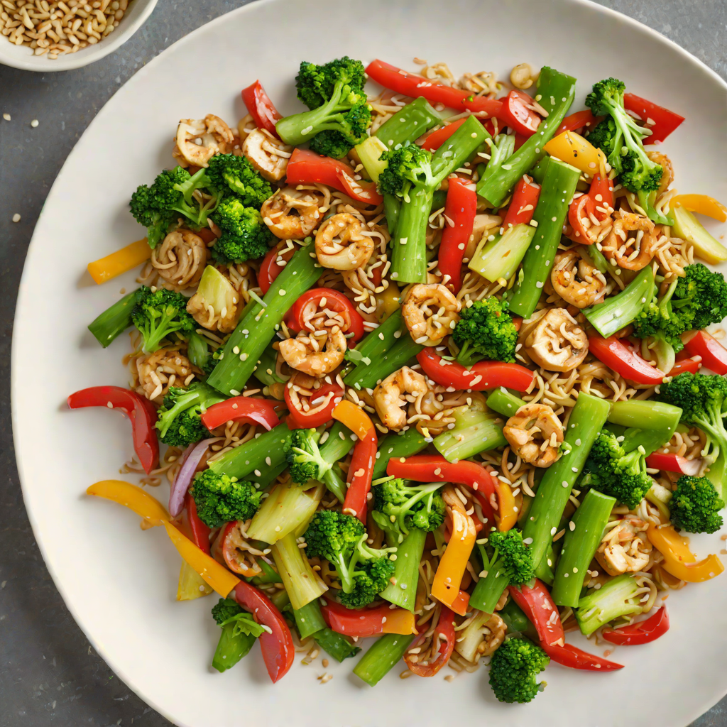 Low-Sodium Vegetable Stir Fry with Ginger and Garlic