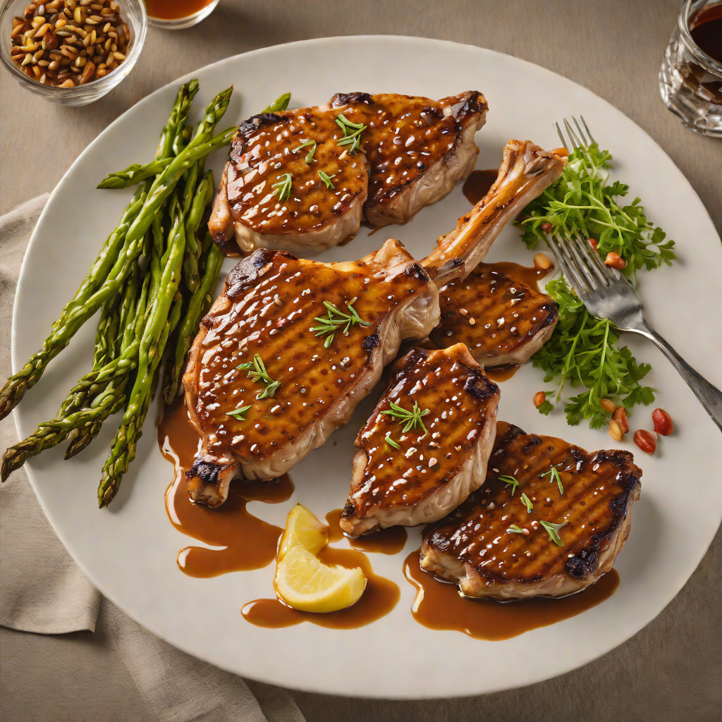 Spiced Virginia Bourbon Glazed Pork Chops