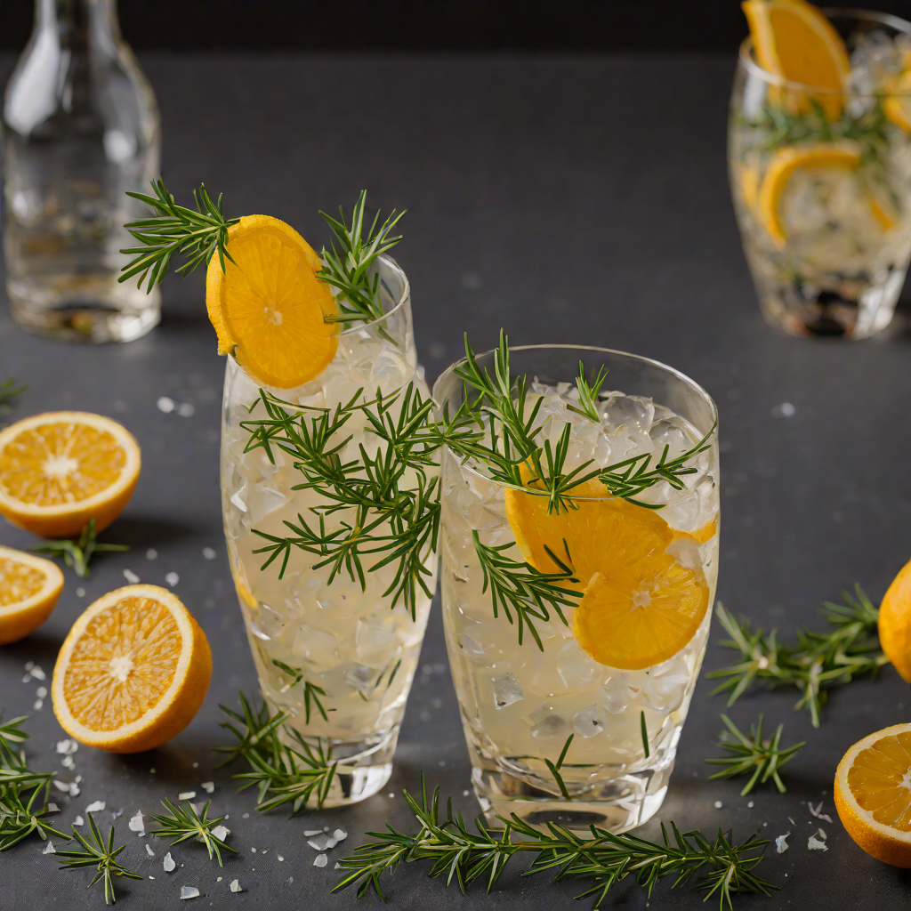 Herbed Gin and Citrus Cocktail with Rosemary