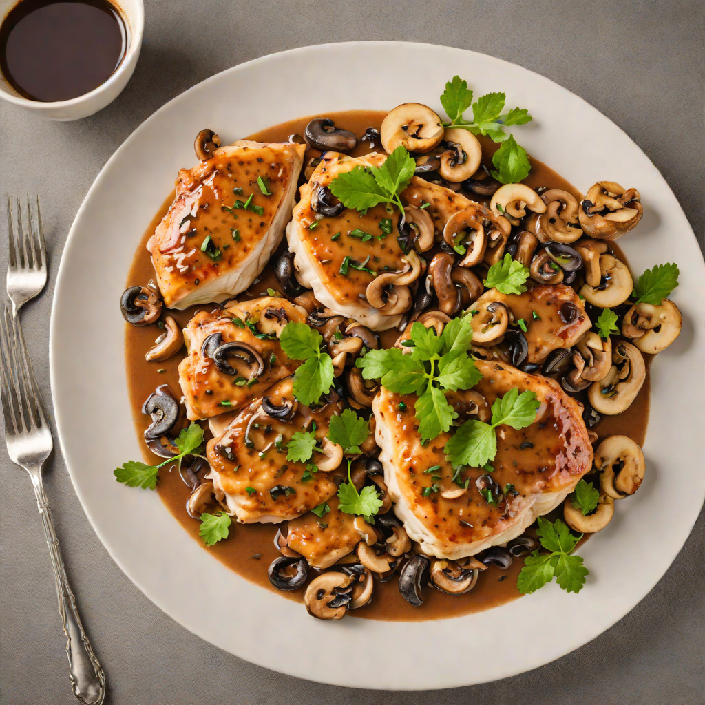 Half-and-Half Chicken Marsala with Mushrooms