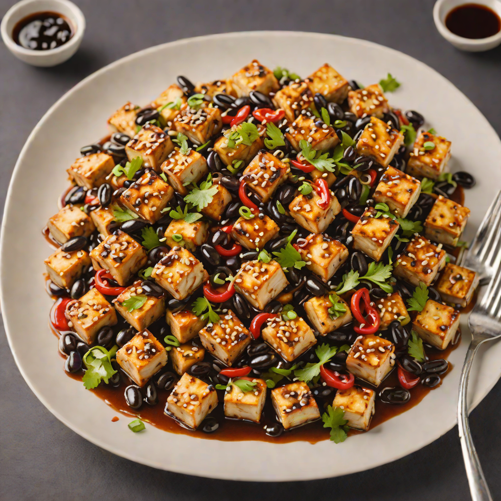 Stir-Fried Tofu with Garlic and Spicy Black Bean Sauce