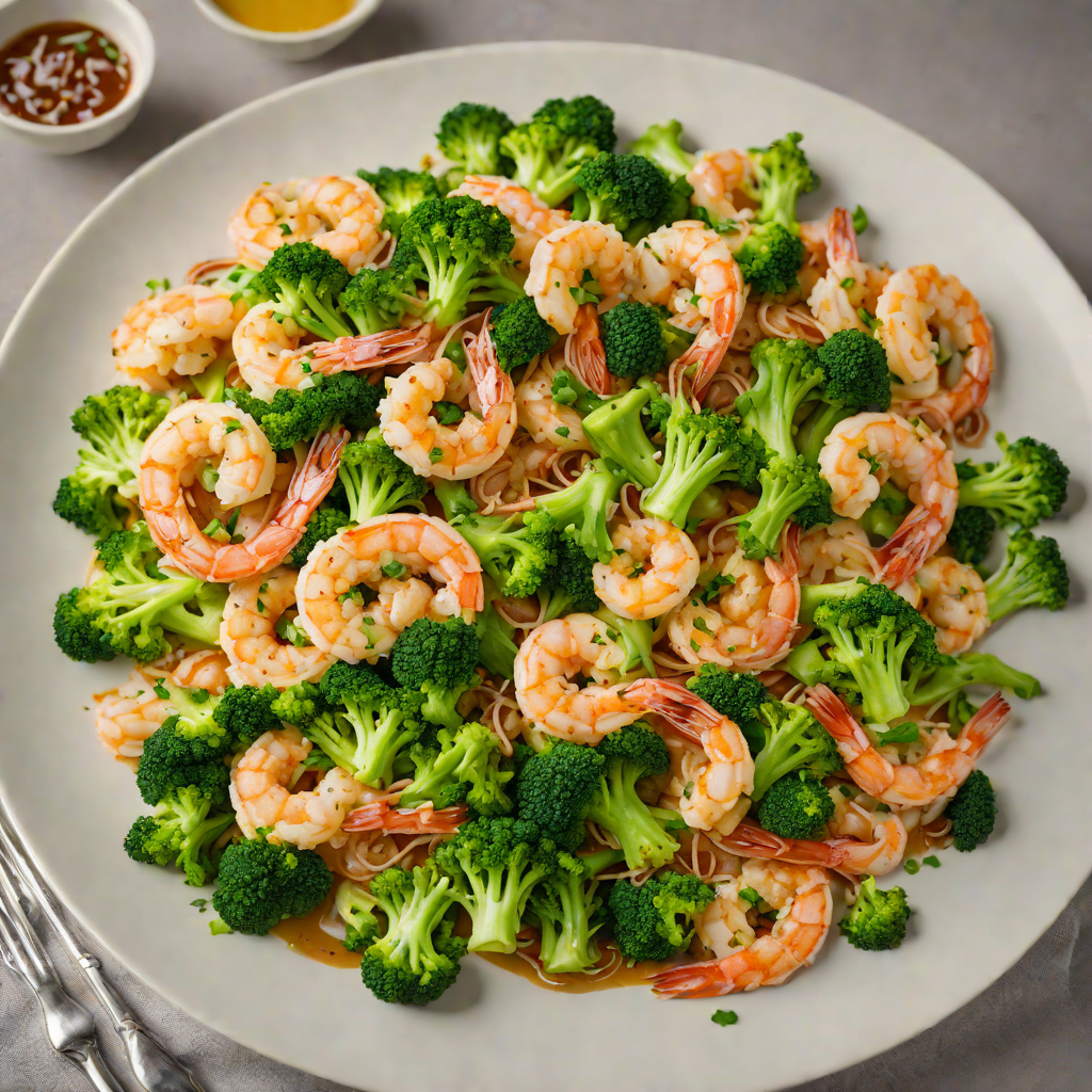Sautéed Shrimp and Broccoli with Ginger Garlic Sauce