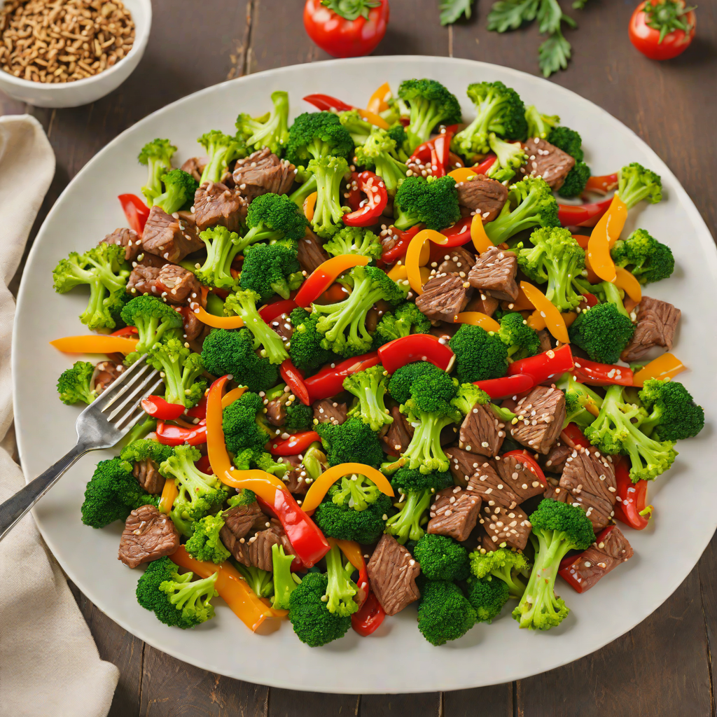 Quick Keto Beef Stir-Fry with Broccoli and Bell Peppers
